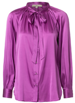 3001 Tie blouse Solid Lilac