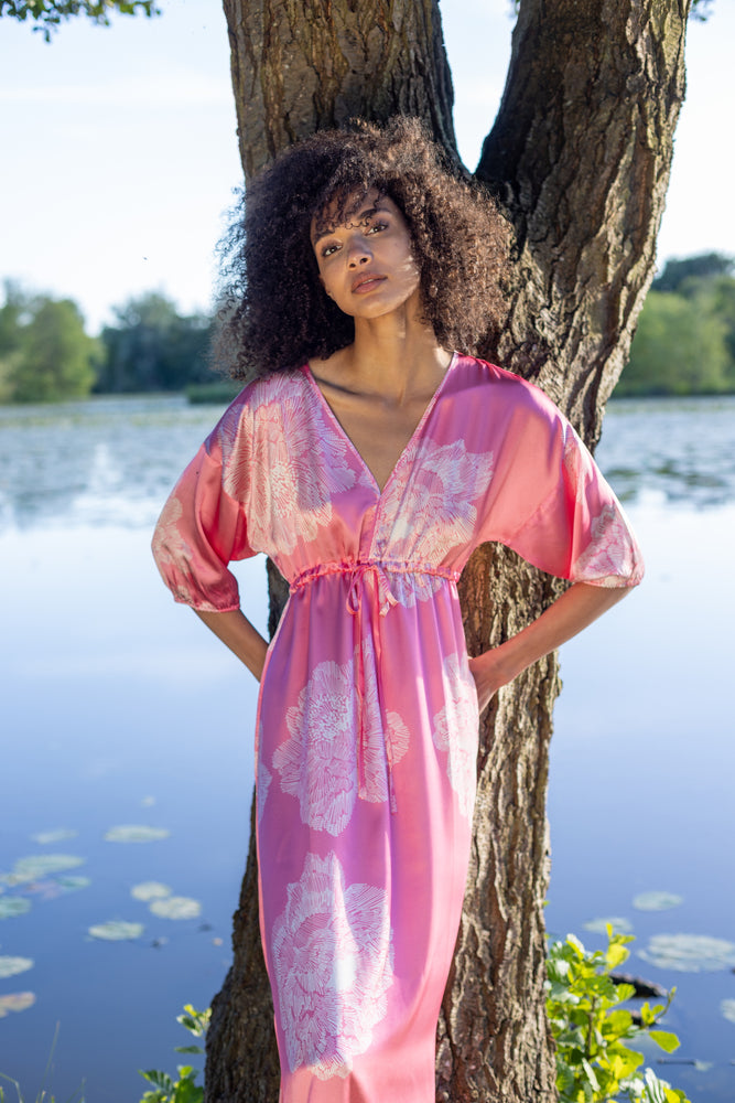 3589 Lily dress Dot flower / 3589 Dot flower - Pink – Charlotte Sparre