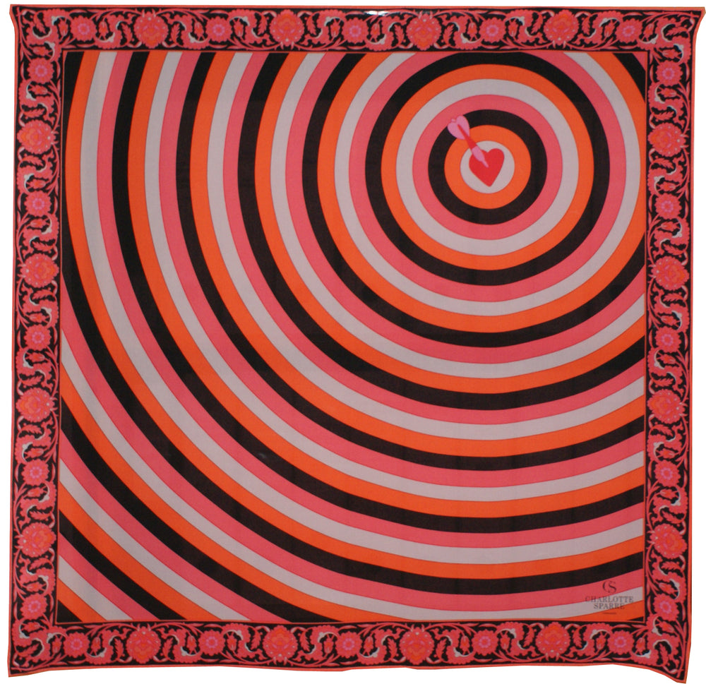 Charlotte Sparre Copenhagen Amor 90x90 cm Scarf Coral
