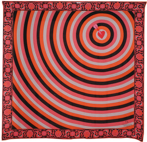 Charlotte Sparre Copenhagen Amor 90x90 cm Scarf Coral