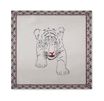Baby tiger 95x95 cm / 95-013 Baby tiger 95x95 - White