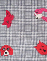 Charlotte Sparre Copenhagen Cats and dogs 35x165 cm Scarf Grey