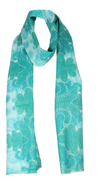 Cotton Power Paisley 100x200 cm / SCS055 Cotton Power Paisley 100x200 - Aqua