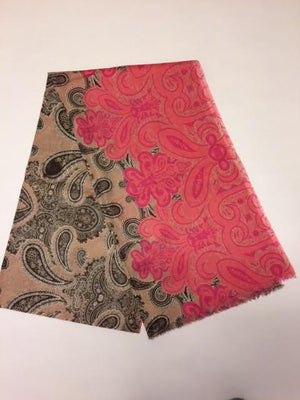 Charlotte Sparre Copenhagen Cotton Power Paisley 100x200 cm Scarf Pink