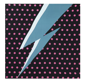 Charlotte Sparre Copenhagen Dots lightning 90x90 Scarf Black/Blue