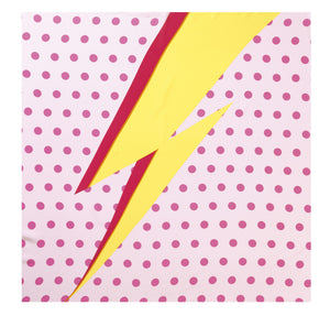 Charlotte Sparre Copenhagen Dots lightning 90x90 Scarf Rose/Yellow