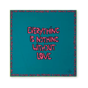 Charlotte Sparre Copenhagen Everything is nothing 90x90cm Scarf Turquoise