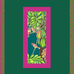Exotic bird 90x90 cm / 90-402 Exotic bird 90x90 - Green/Pink