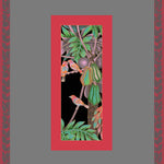 Exotic bird 90x90 cm / 90-402 Exotic bird 90x90 - Grey/Red