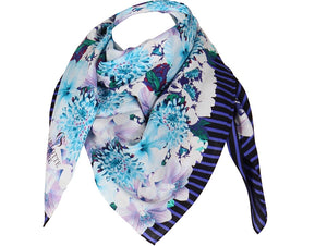 Charlotte Sparre Copenhagen Florence 90x90 cm Scarf Blue
