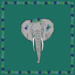 Flower elephant 90x90 cm / 90-403 Flower elephant 90x90 - Azur