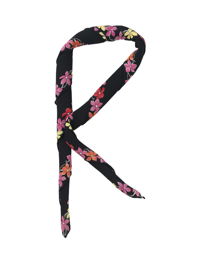 Charlotte Sparre Copenhagen Flower elephant 90x90 cm Scarf Black
