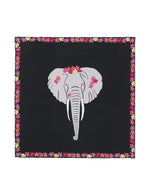 Flower elephant 90x90 cm / 90-403 Flower elephant 90x90 - Black