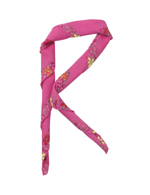 Charlotte Sparre Copenhagen Flower elephant 90x90 cm Scarf Pink