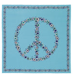 Flower peace 90x90 cm / 90-328 Flower peace 90x90 - Light blue