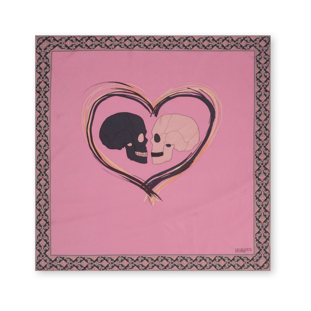 Charlotte Sparre Copenhagen Forever love 90x90 cm Scarf Rose