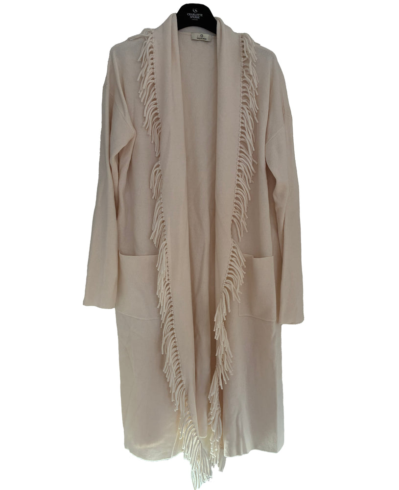 Fringe cardigan / K2903 Fringe coat - Cream