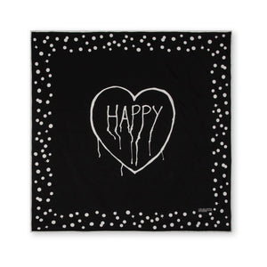 Charlotte Sparre Copenhagen Happy 90x90 cm Scarf Black