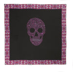 Heart skull 90x90 cm / 90-363 Heart skull 90x90 - Black/Lilac