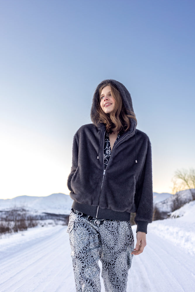 Charlotte Sparre Copenhagen Hoodie Solid Jacket Grey