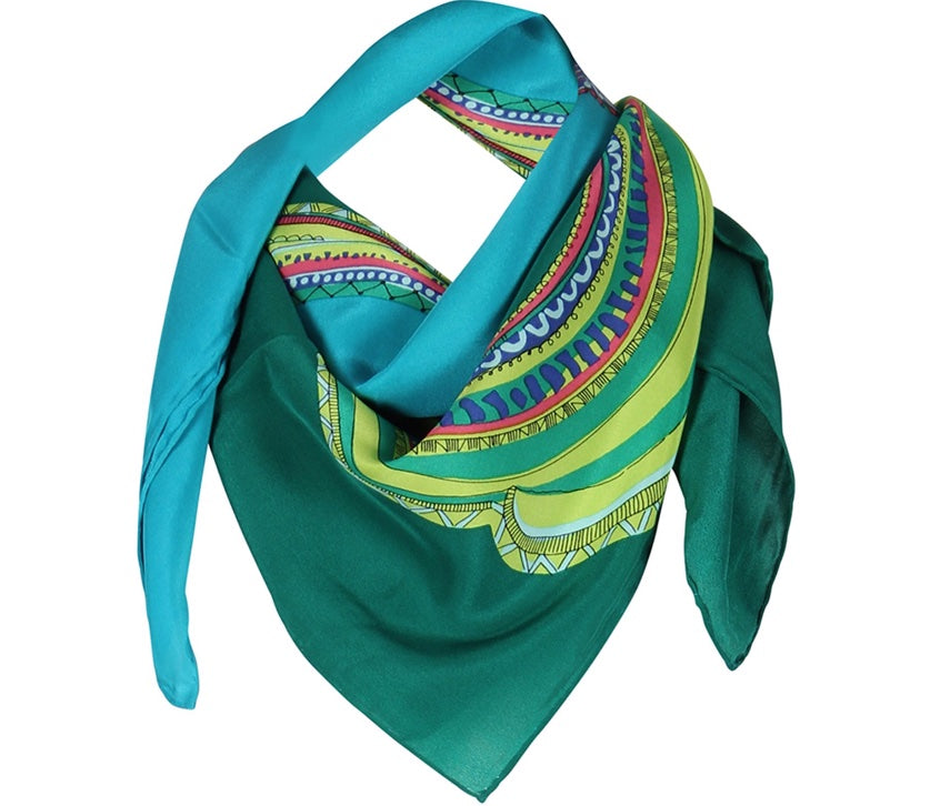 Charlotte Sparre Copenhagen Ida 90x90 cm Scarf Turquoise/Green