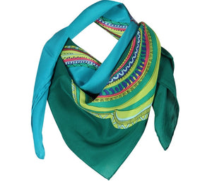 Charlotte Sparre Copenhagen Ida 90x90 cm Scarf Turquoise/Green
