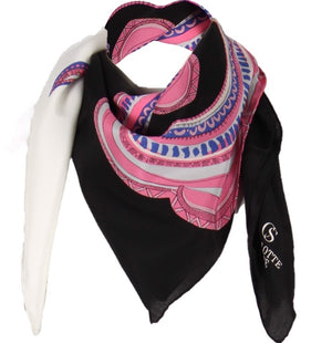 Charlotte Sparre Copenhagen Ida 90x90 cm Scarf White/Black