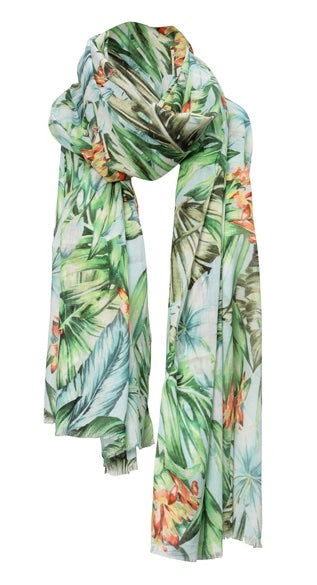 Charlotte Sparre Copenhagen Jungle 100x200 cm Scarf Green