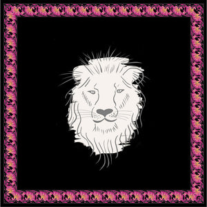 Charlotte Sparre Copenhagen Lion 90x90 cm Scarf Black