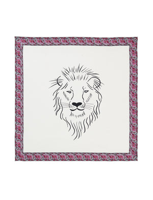 Charlotte Sparre Copenhagen Lion 90x90 cm Scarf Off white