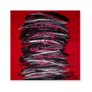 Charlotte Sparre Copenhagen Live today 90x90cm Scarf Red