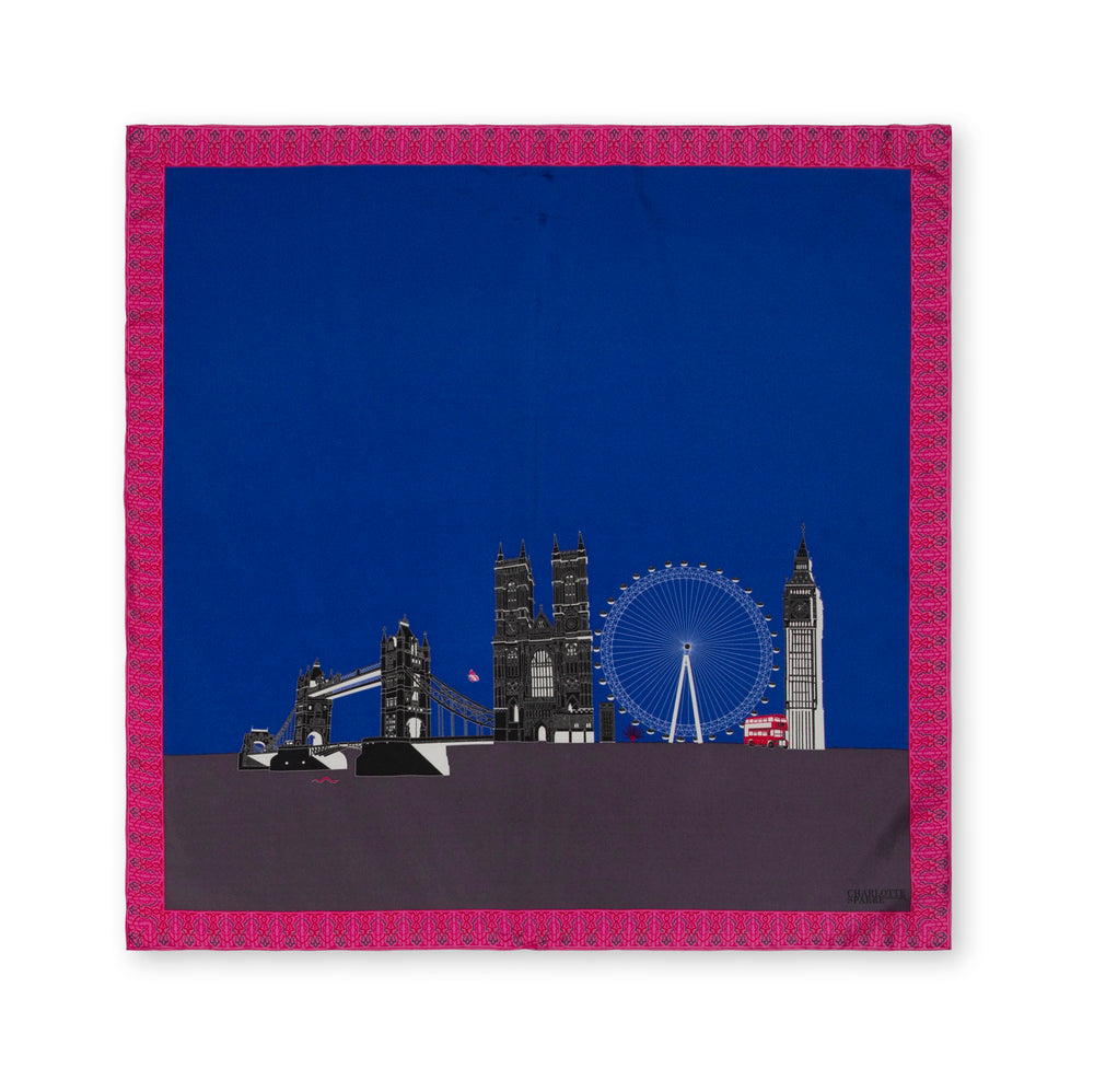 Charlotte Sparre Copenhagen London 90x90 cm Scarf Evening