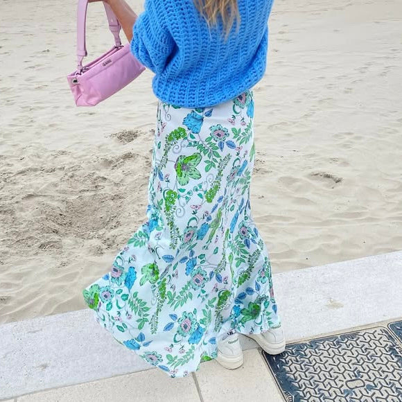 Mermaid skirt Floral fun / 2936 Floral fun - Blue