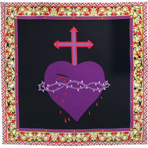 Charlotte Sparre Copenhagen Open heart 90x90 cm Scarf Lilac