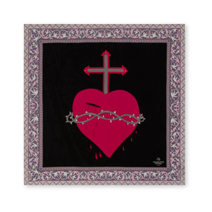 Charlotte Sparre Copenhagen Open heart 90x90 cm Scarf Pink