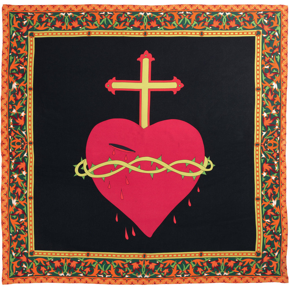 Charlotte Sparre Copenhagen Open heart 90x90 cm Scarf Red