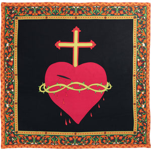 Charlotte Sparre Copenhagen Open heart 90x90 cm Scarf Red