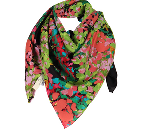 Charlotte Sparre Copenhagen Pauline 90x90 cm Scarf Black/Lime