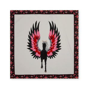Charlotte Sparre Copenhagen Pegasus 95x95 cm Scarf White