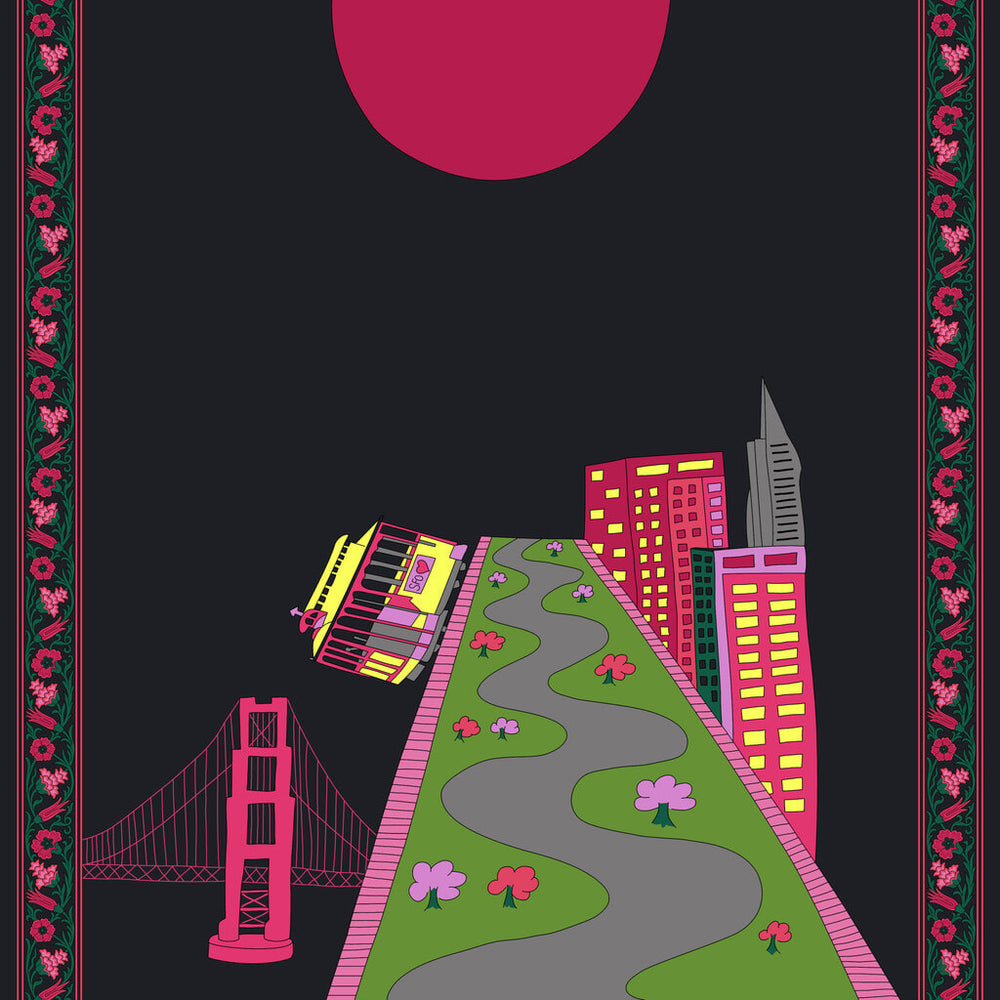 Charlotte Sparre Copenhagen SFO 90x90 cm Scarf Night