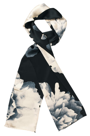 Charlotte Sparre Copenhagen Peony 55x55 cm Scarf Grey