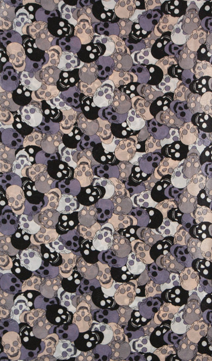 Charlotte Sparre Copenhagen Skull confetti 35x165 cm Scarf Grey