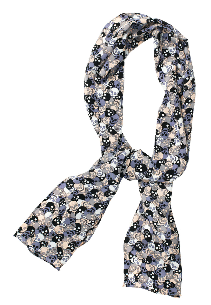 Charlotte Sparre Copenhagen Skull confetti 35x165 cm Scarf Grey