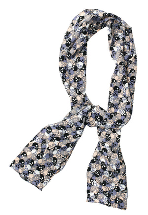 Charlotte Sparre Copenhagen Skull confetti 35x165 cm Scarf Grey