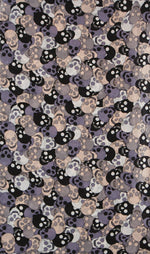 Charlotte Sparre Copenhagen Skull confetti 55x55 cm Scarf Grey
