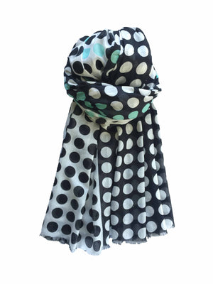 Charlotte Sparre Copenhagen Peace dot 100x200 cm Scarf Black