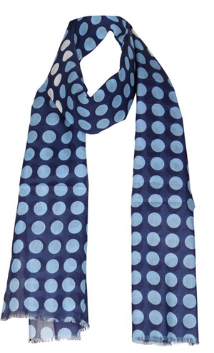 Charlotte Sparre Copenhagen Peace dot 100x200 cm Scarf Blue