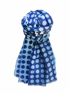 Charlotte Sparre Copenhagen Peace dot 100x200 cm Scarf Blue