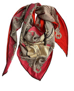 Scarf / SW006 Saddle up Triangle 135x135 - Orange/Cream