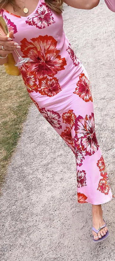 Slim strap dress Lively / 2933 Lively - Pink